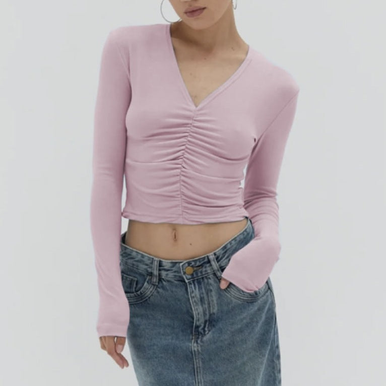 Minimal Long Sleeve Crop Top