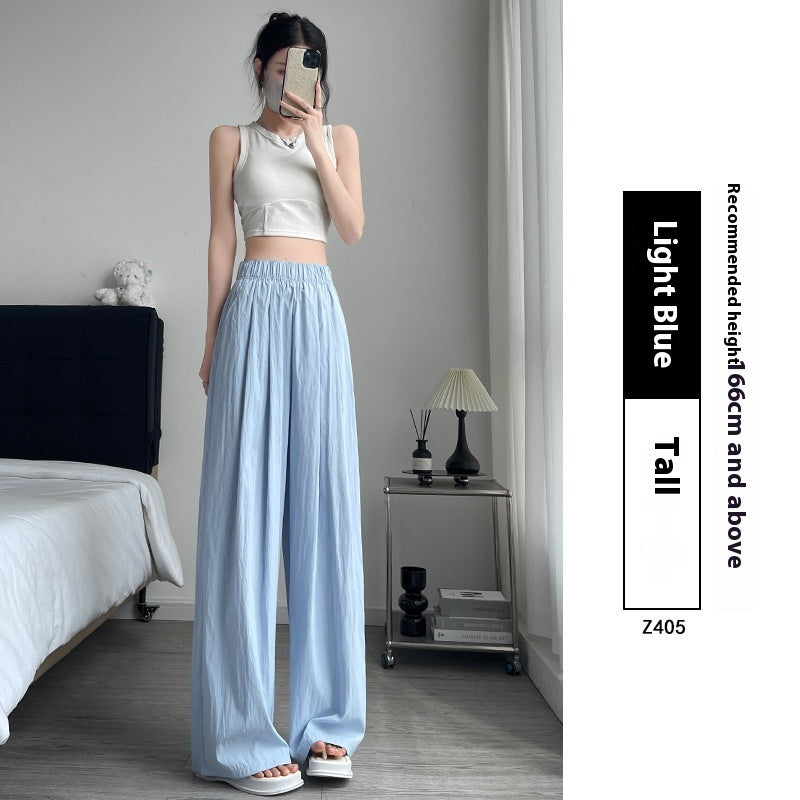 Drape Straight-leg Wide-leg Pants