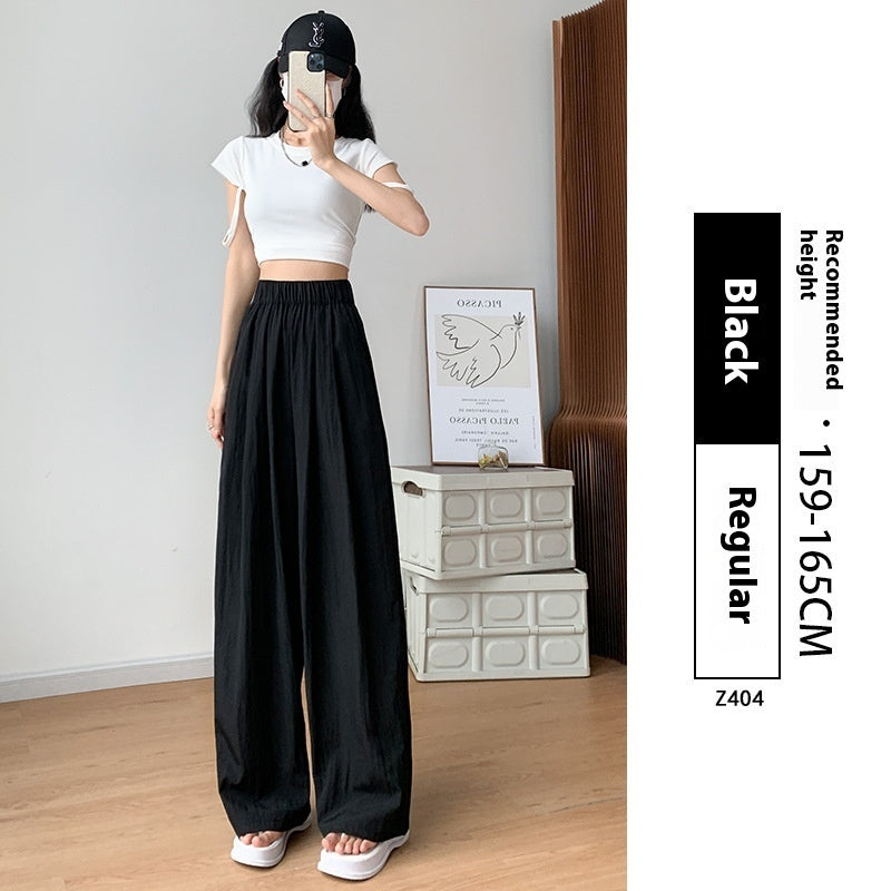 Drape Straight-leg Wide-leg Pants