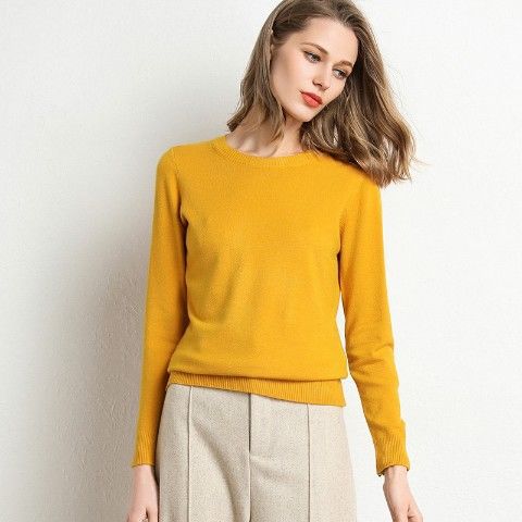 Knitted Sweater Round Neck Bottoming Blouse