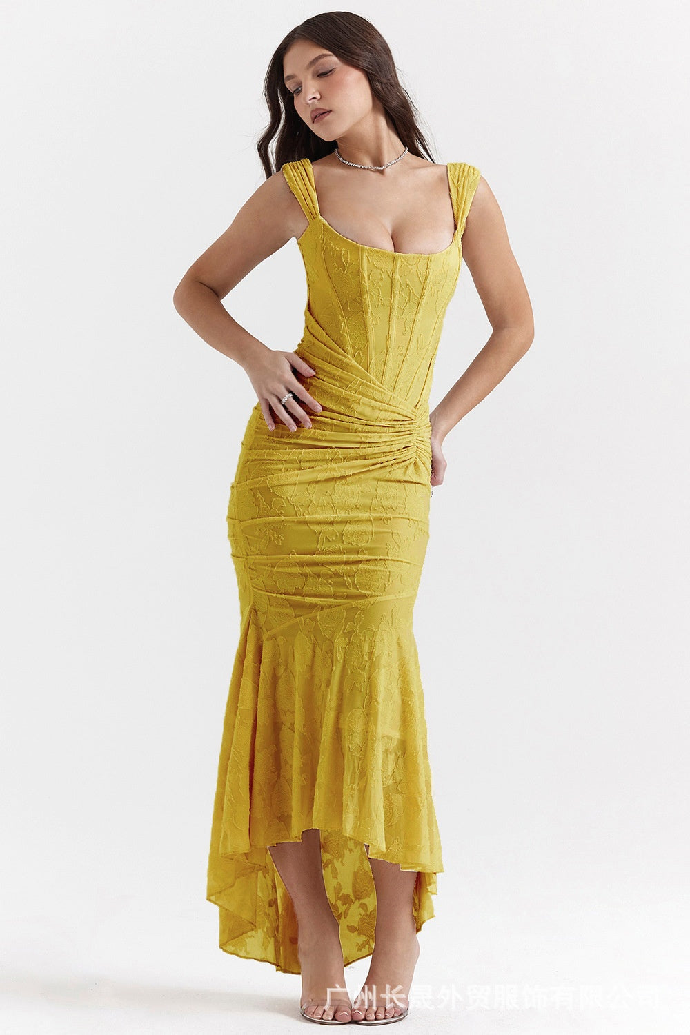 Mozision Off-shoulder Backless Sexy Evening Dress