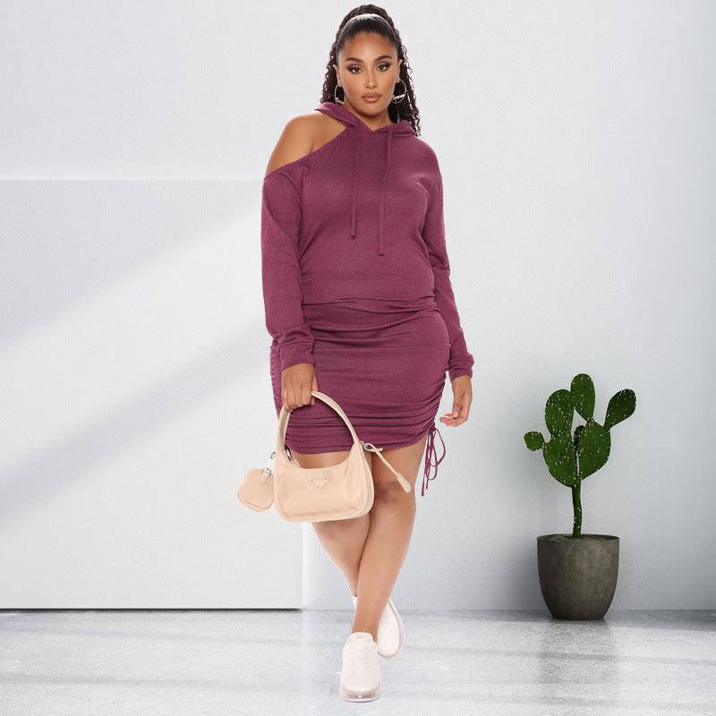 Off The Shoulder Skinny Plus Size Dress