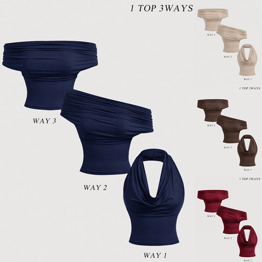 Versatile Spicy-girl Halterneck Vest One Piece Three Ways To Wear It Womens Top