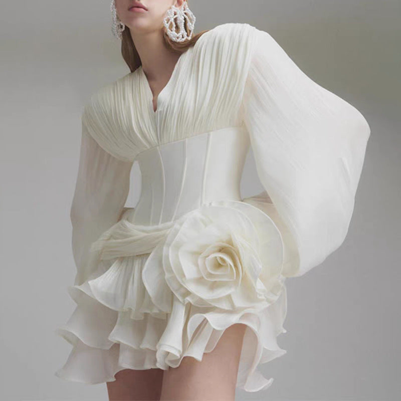 Fishbone Slim-fit Design Dress