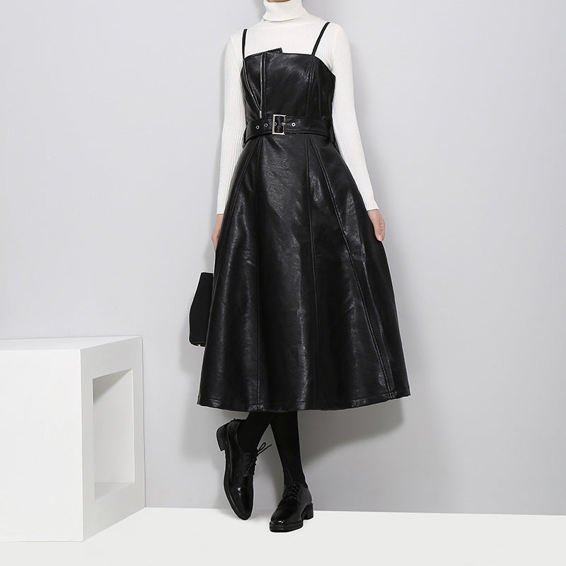 Strap leather Dress