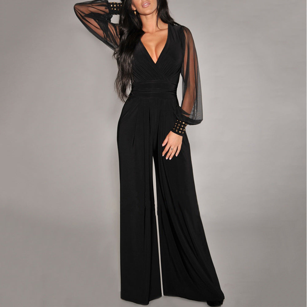 Rivet Lace Straight Jumpsuit