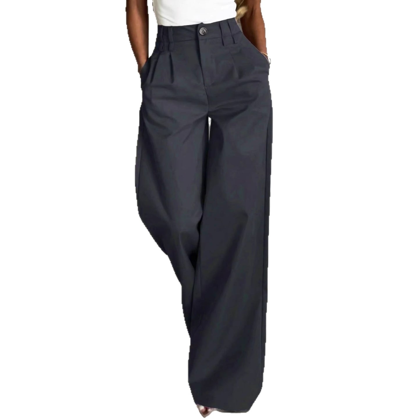 Wide-leg Casual Suit Pants