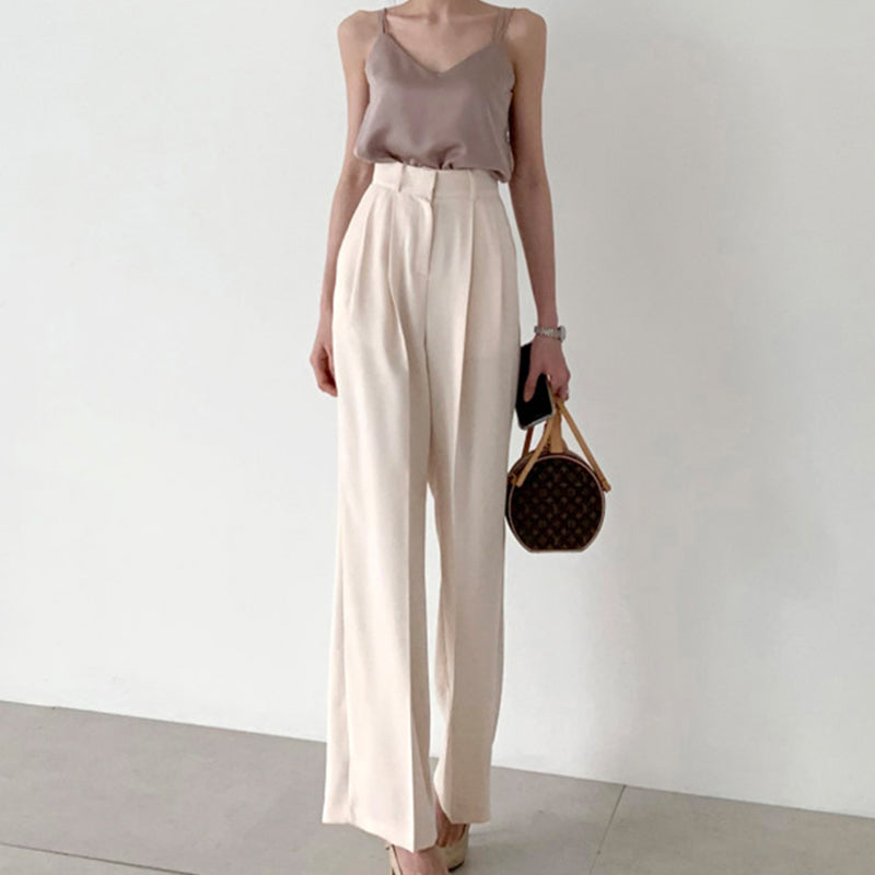 Beige Suit Pants And Trousers