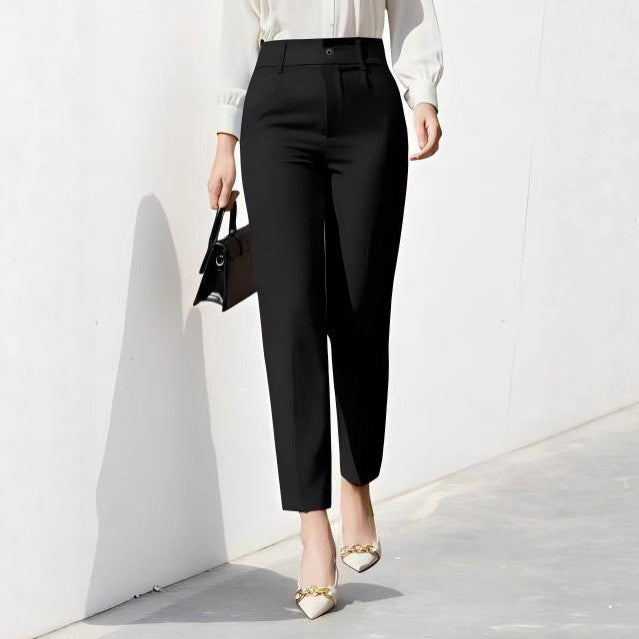 Suit Pants Straight-leg Cropped