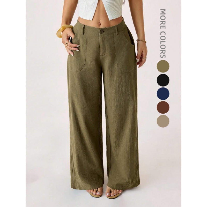 Wide-leg Cotton Pants