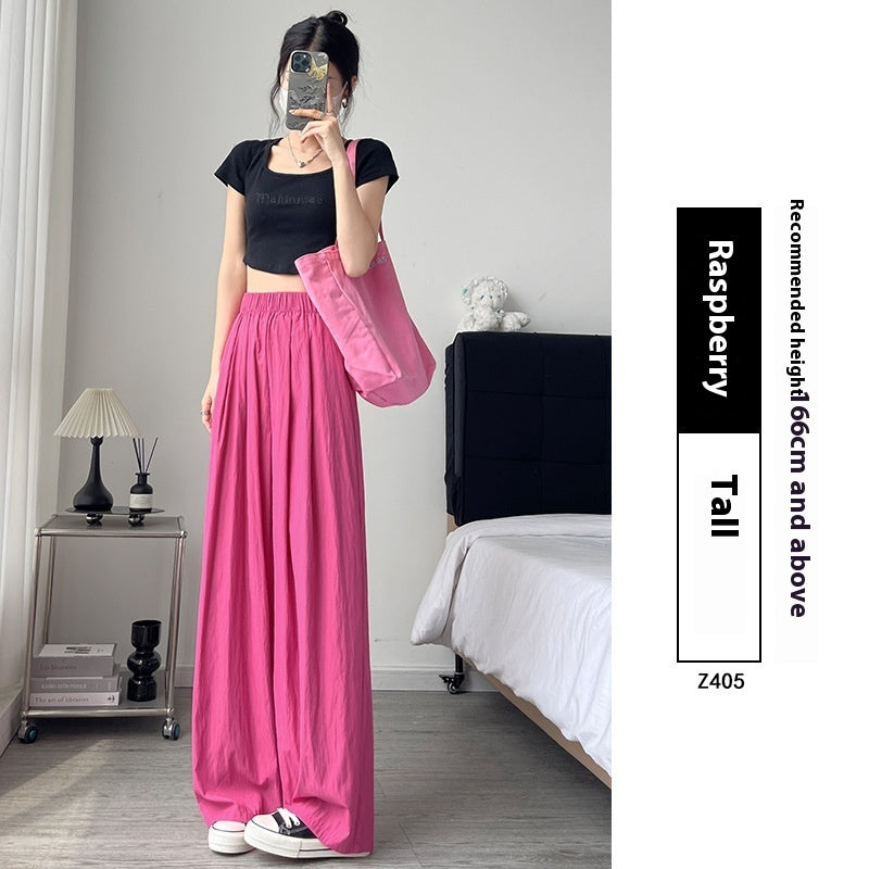 Drape Straight-leg Wide-leg Pants