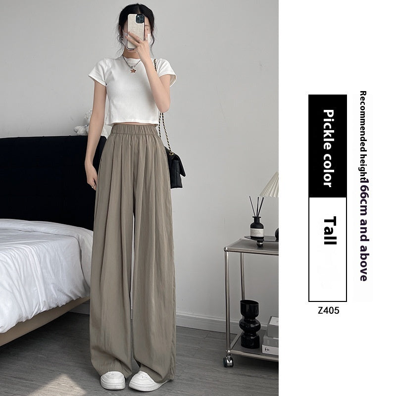 Drape Straight-leg Wide-leg Pants