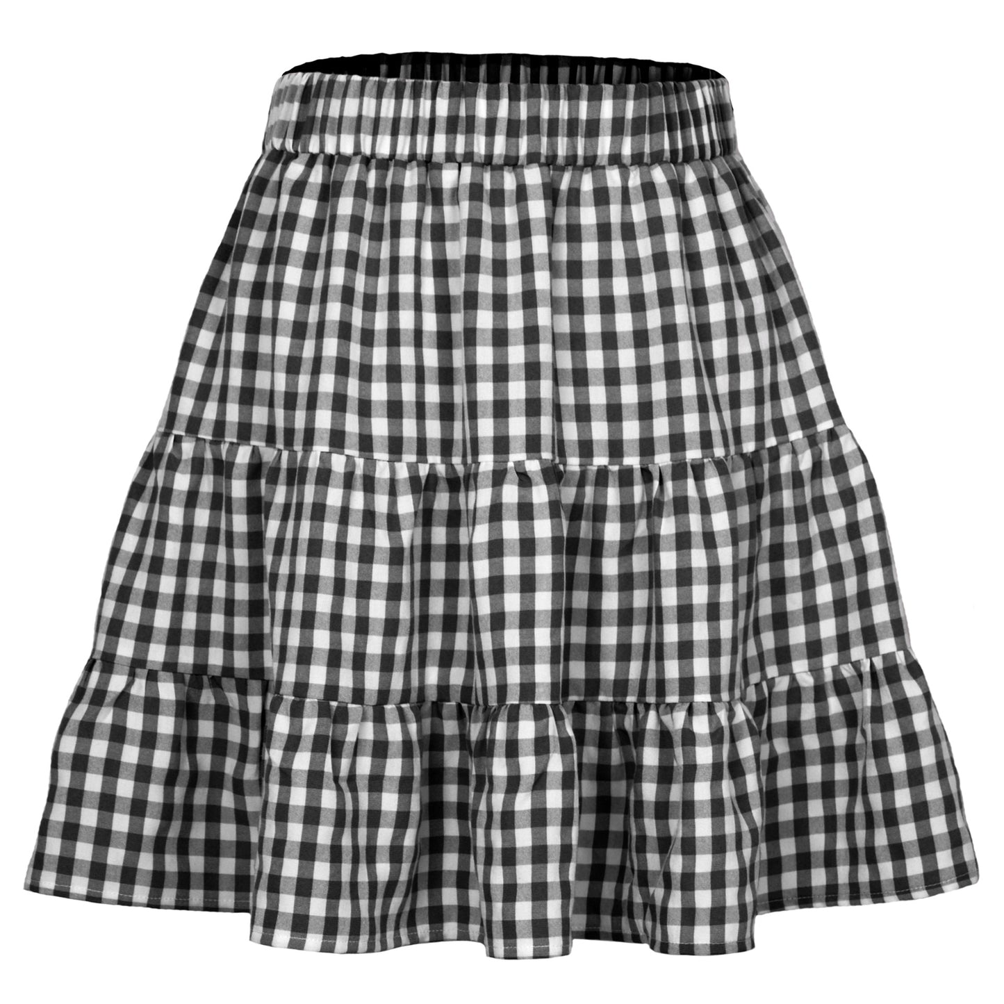 Plaid Mini Skirt High Waist