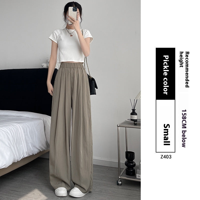 Drape Straight-leg Wide-leg Pants