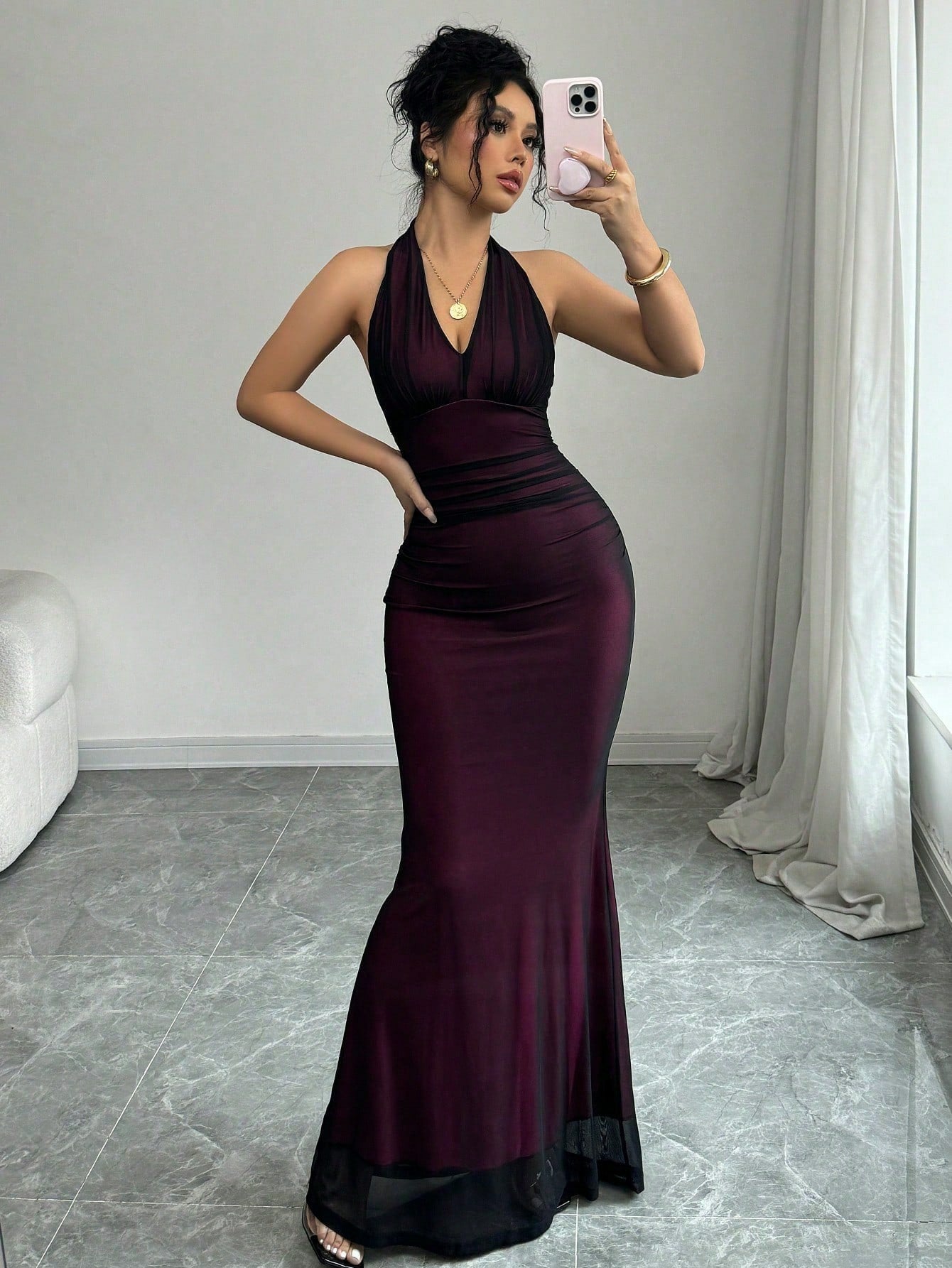Women's Mesh Sleeveless Casual Dress