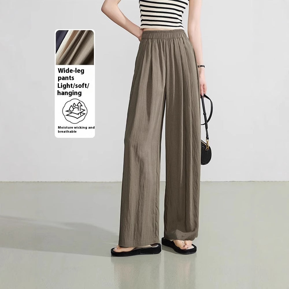 Drape Straight-leg Wide-leg Pants