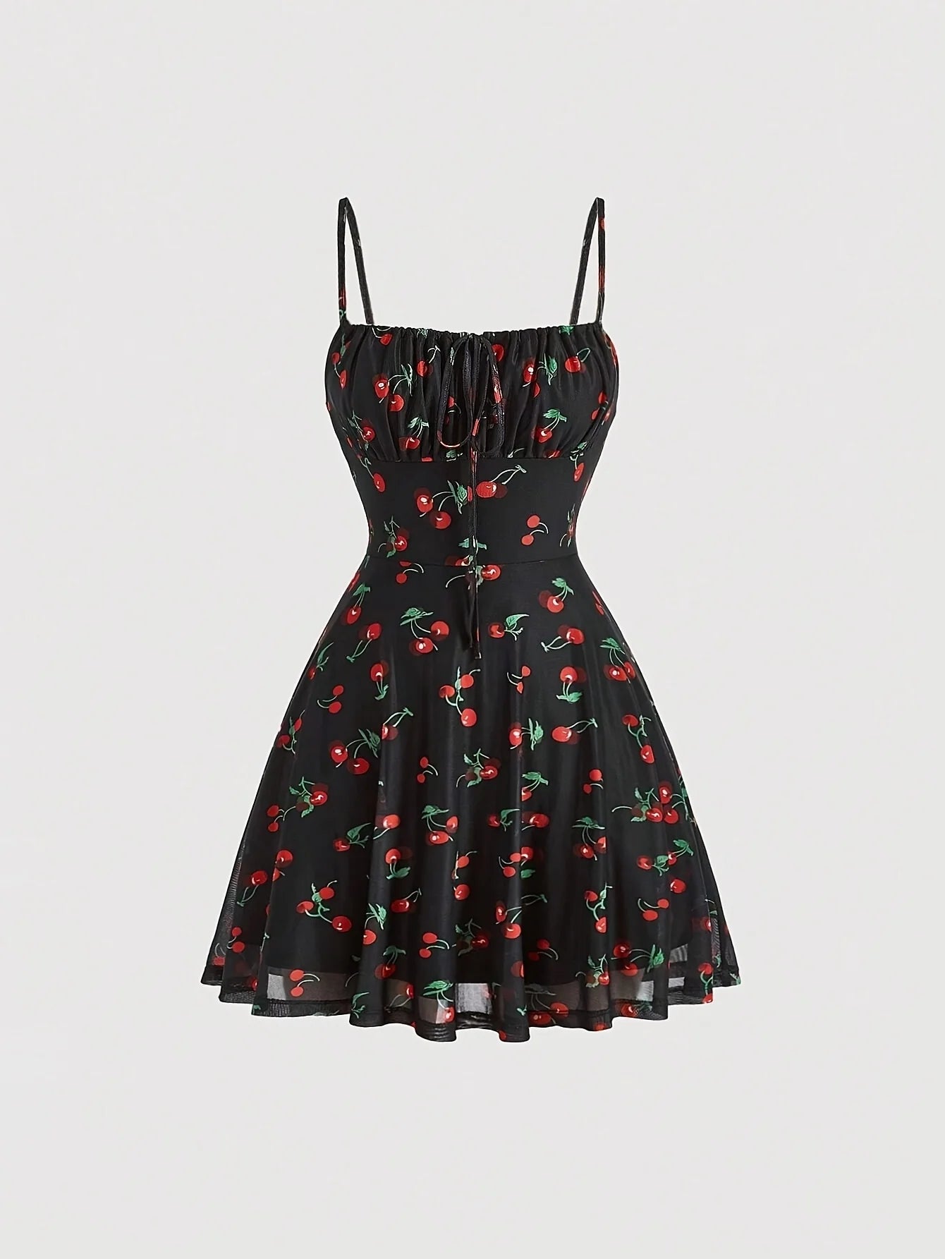 Cherry Printed Vintage Summer Dresses