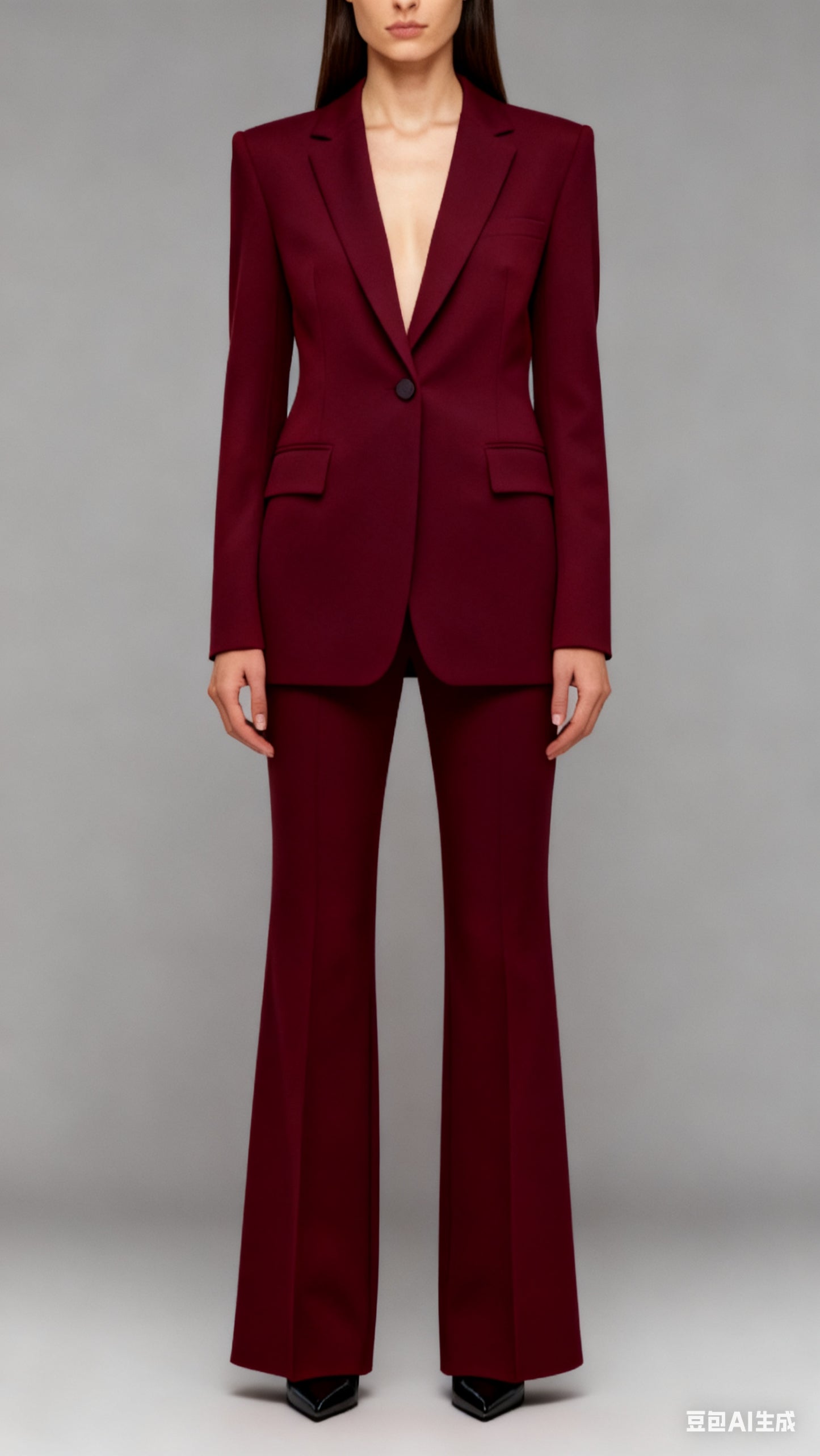 Burgundy Sculpted 2-Piece Suit