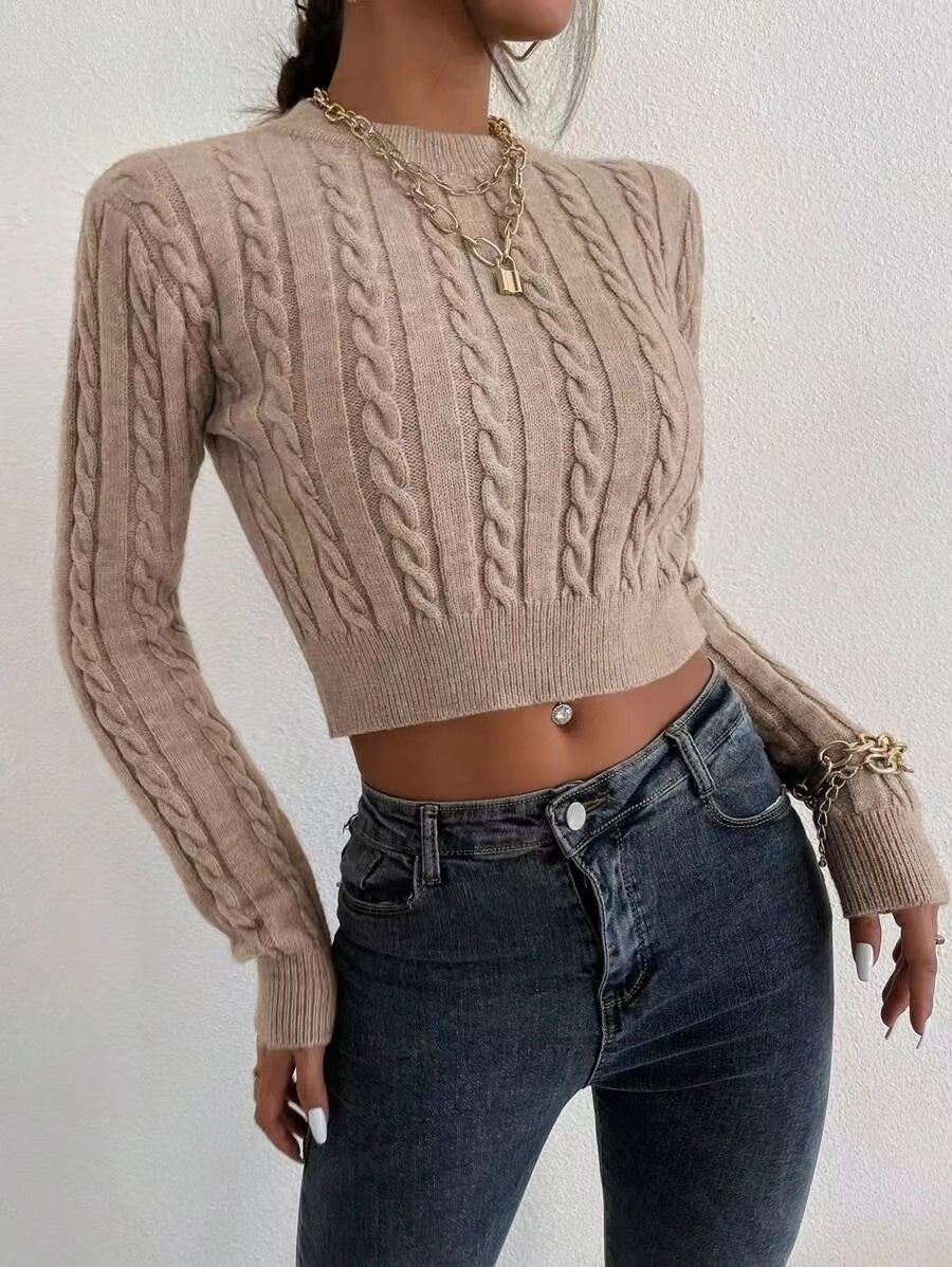 Knitted Polyester Crop Top