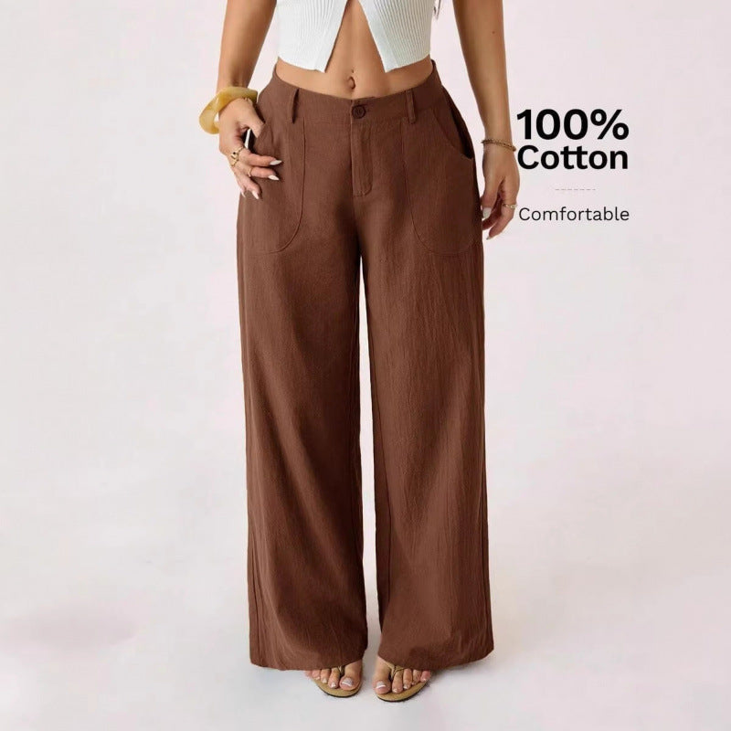 Wide-leg Cotton Pants