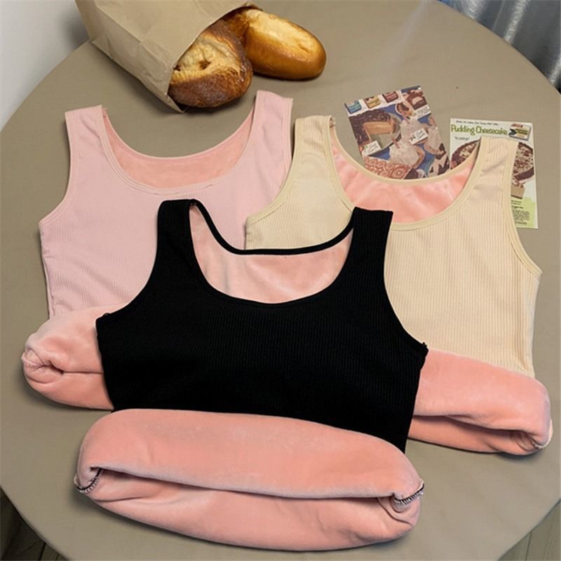 Padded Thermal Figure-hugging Base Sleeveless Tshirt