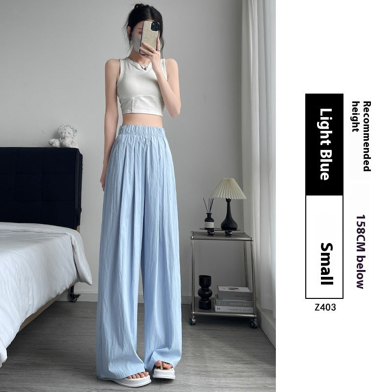 Drape Straight-leg Wide-leg Pants