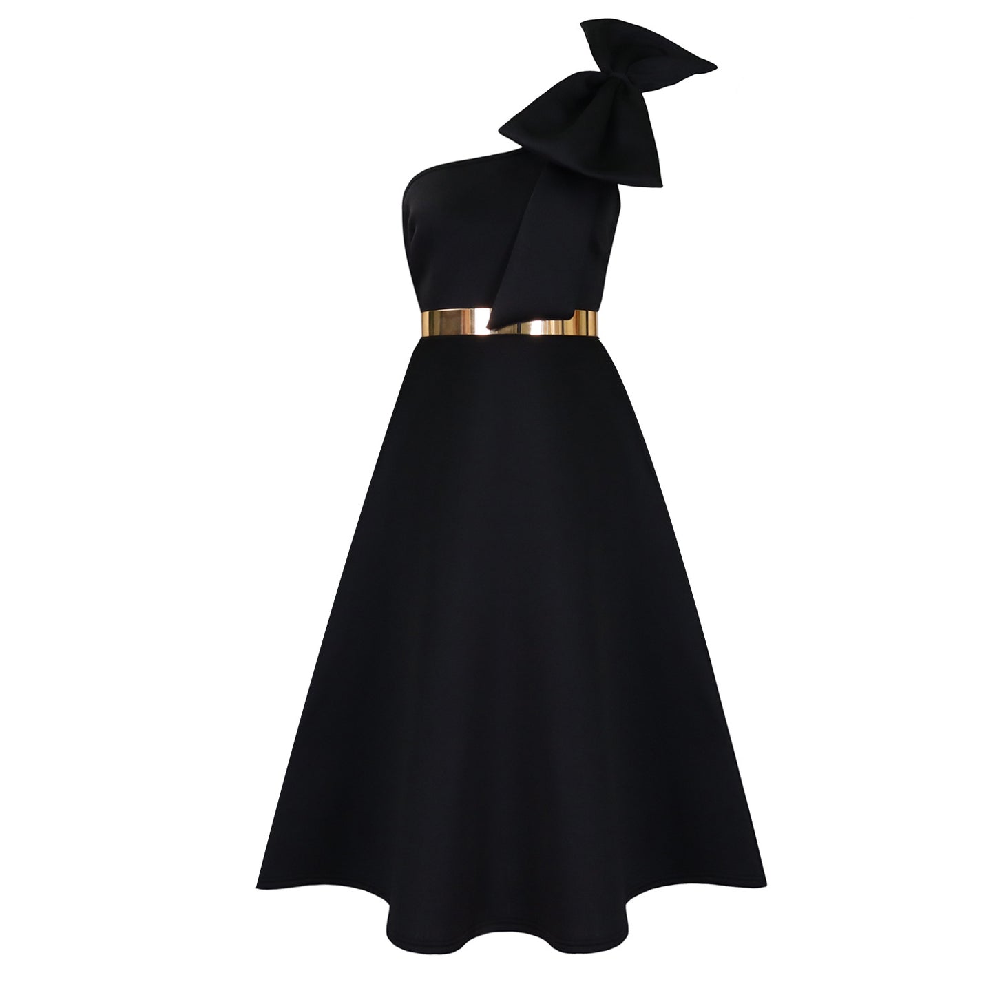 Sexy Evening Gown Side Ribbon Dress