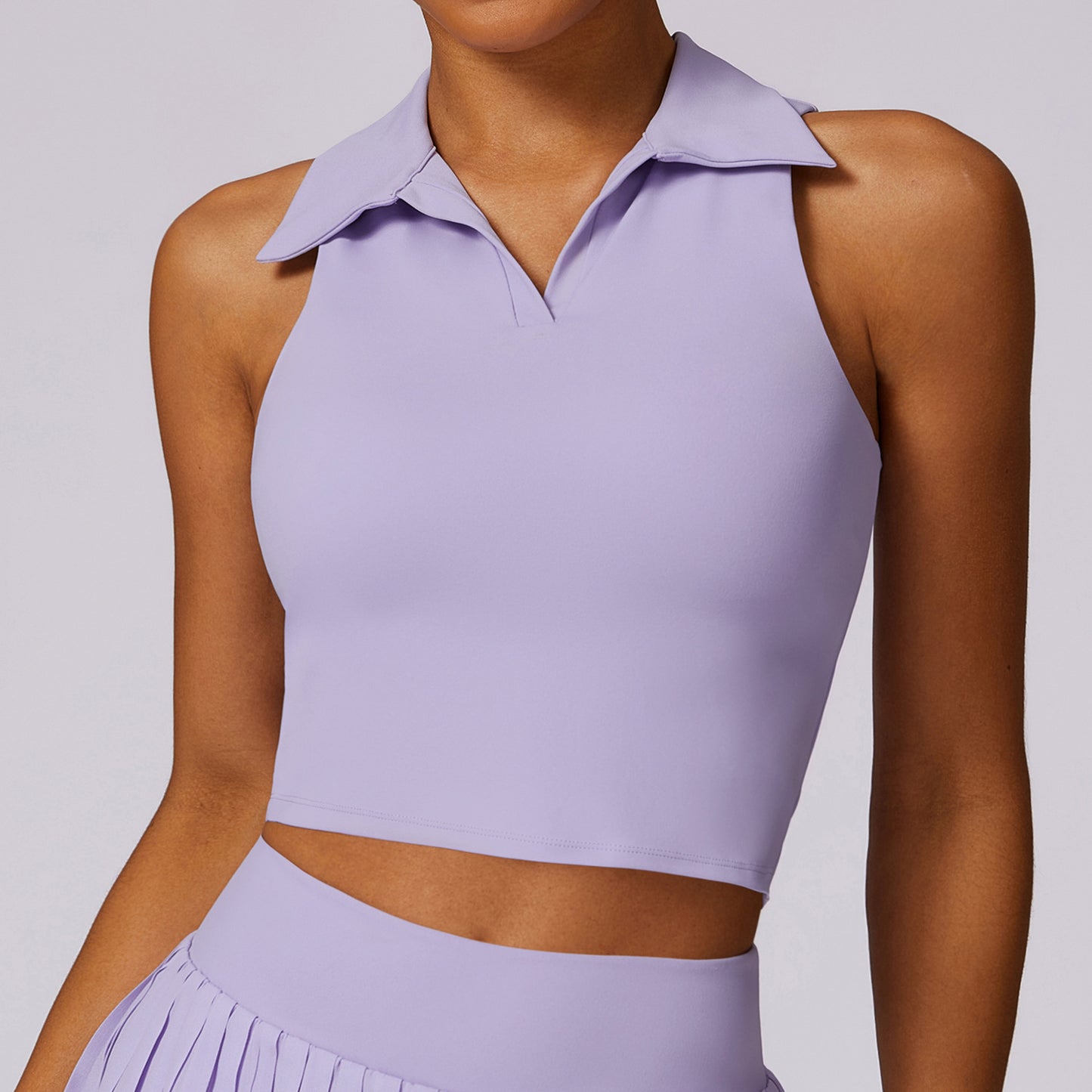 Collared Crop Top