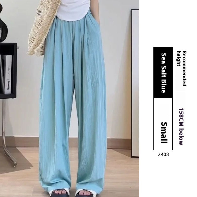 Drape Straight-leg Wide-leg Pants