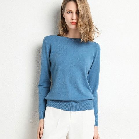 Knitted Sweater Round Neck Bottoming Blouse