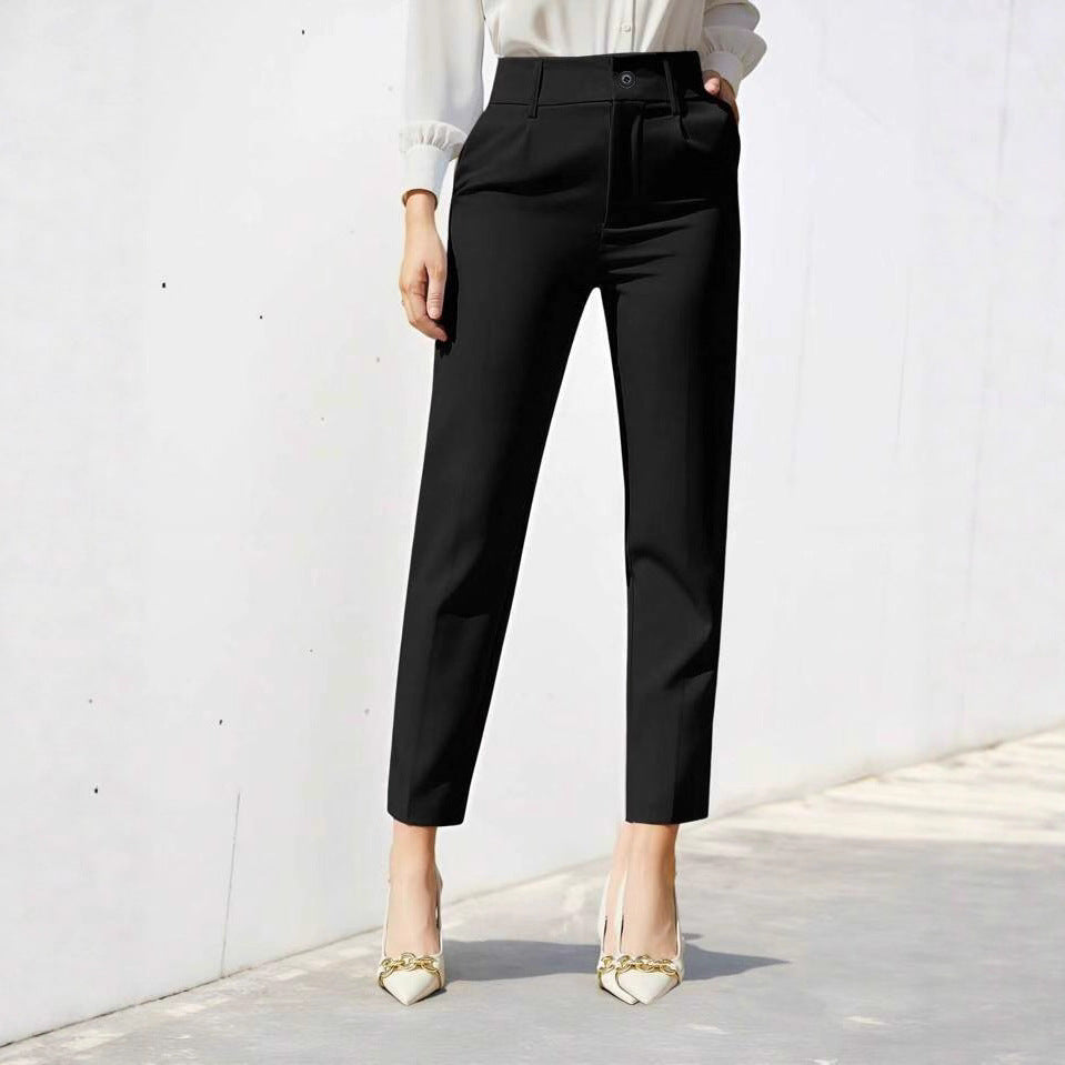 Suit Pants Straight-leg Cropped