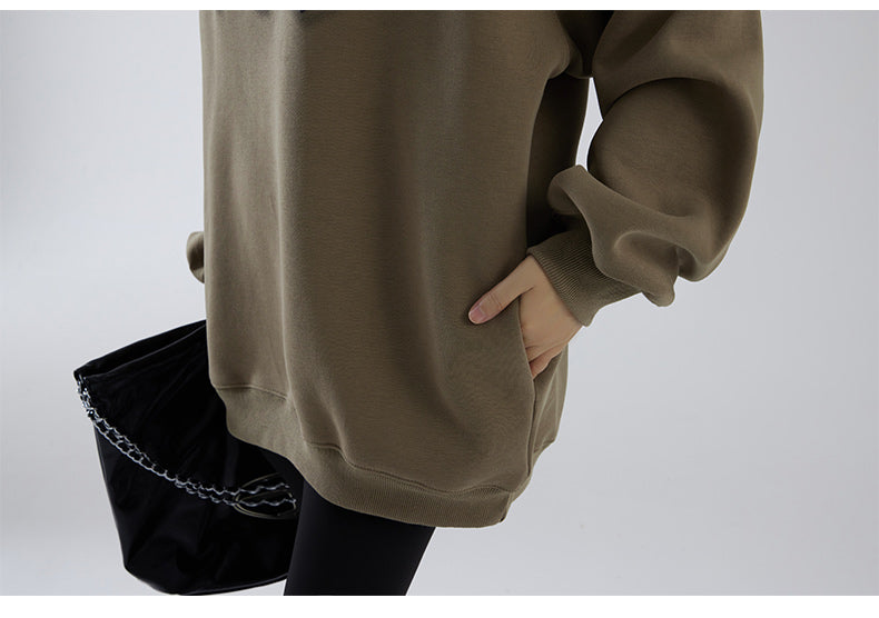 Hoodie Thickened With Velvet