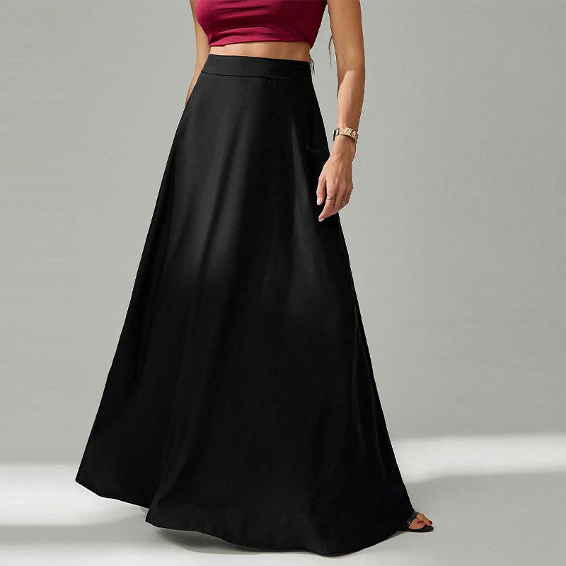Black Flowy Long Skirt