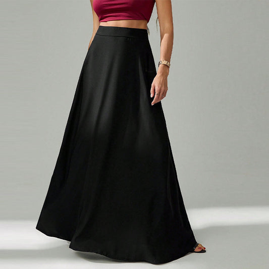 Black Flowy Long Skirt
