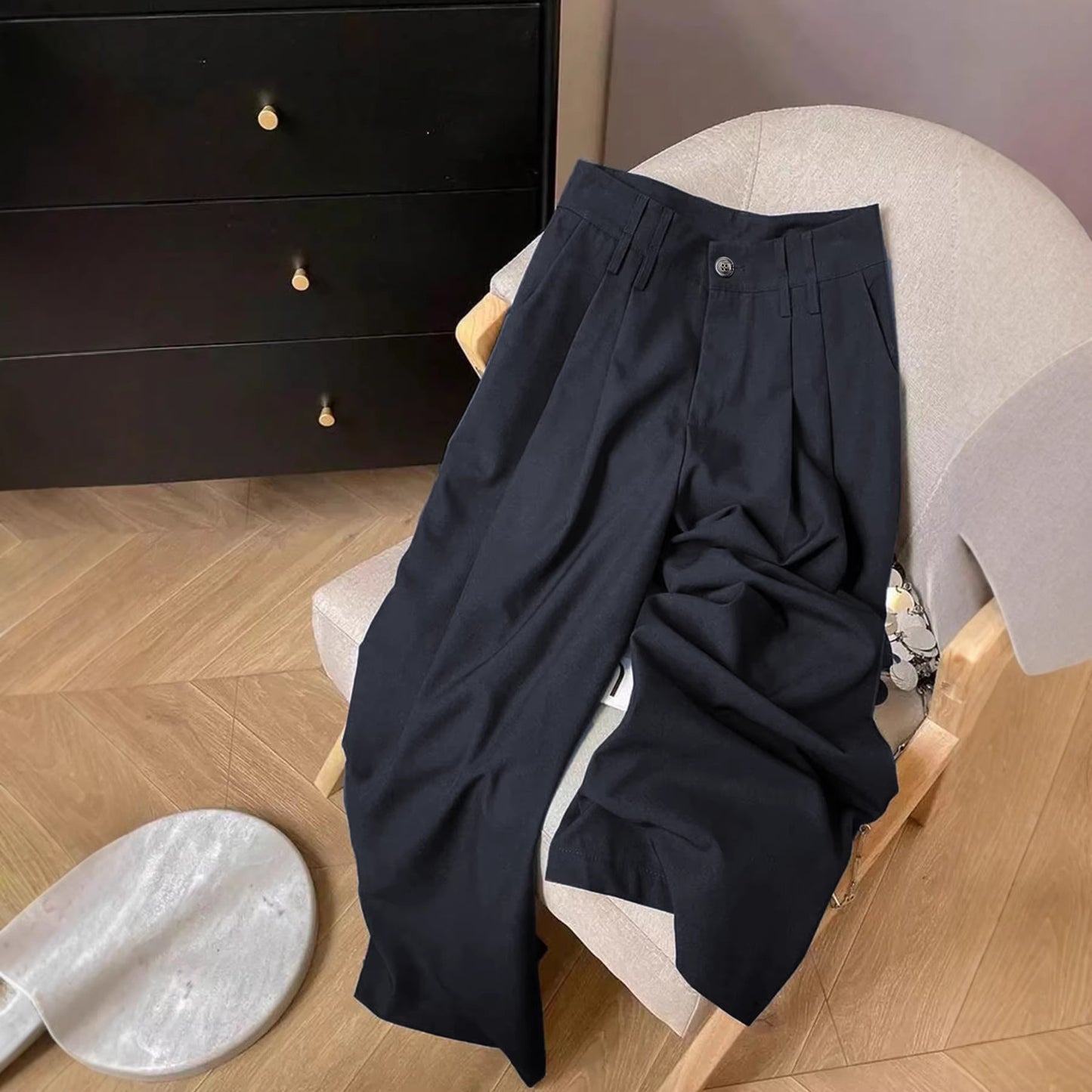Wide-leg Casual Suit Pants