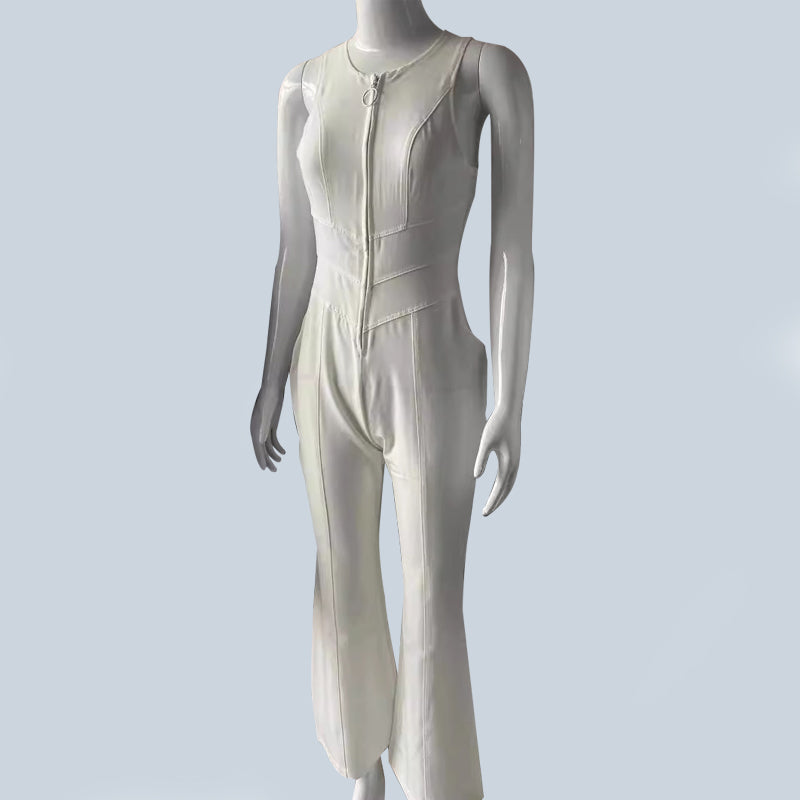 Summer Slim Heart-shape Backless Denim Jumpsuit