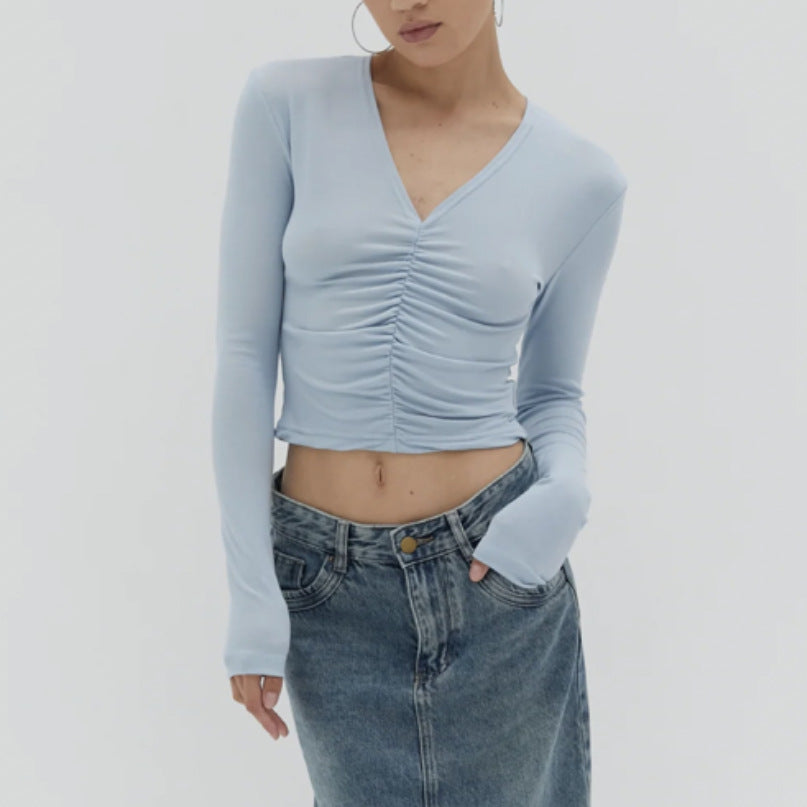 Minimal Long Sleeve Crop Top