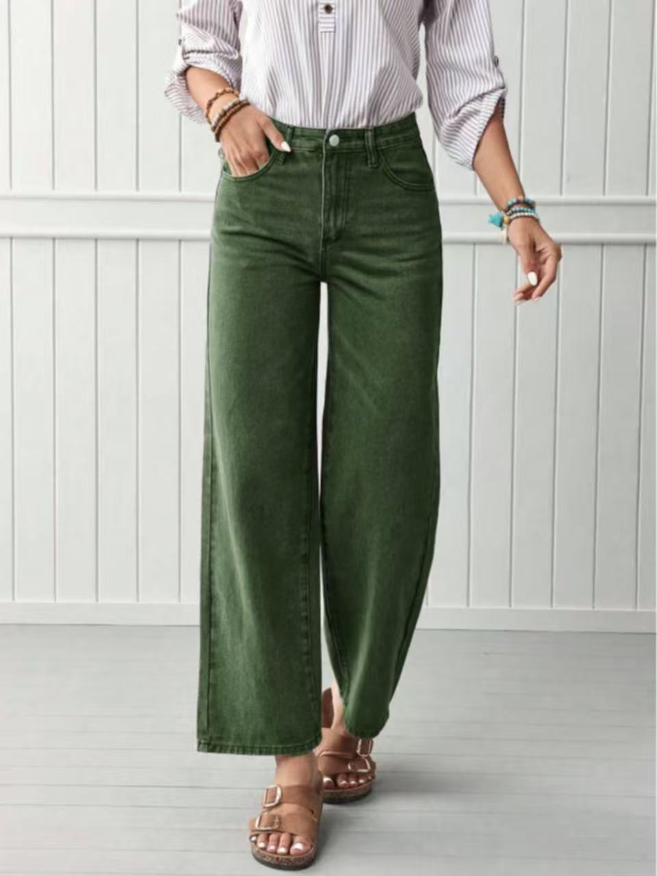 High-quality Straight-leg Denim Jeans For Women