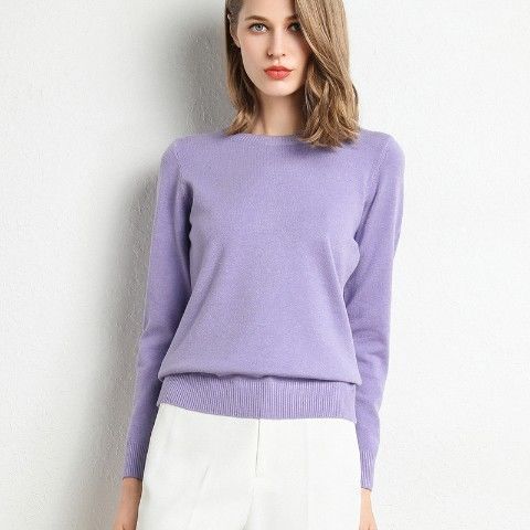 Knitted Sweater Round Neck Bottoming Blouse
