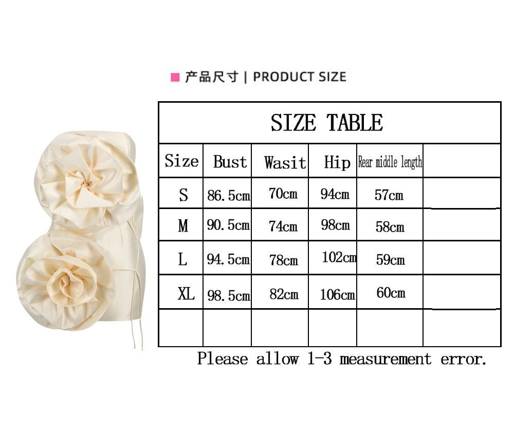 Back Strap Decorative Flower Dress
