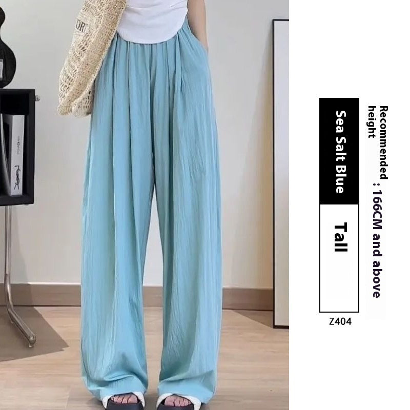 Drape Straight-leg Wide-leg Pants