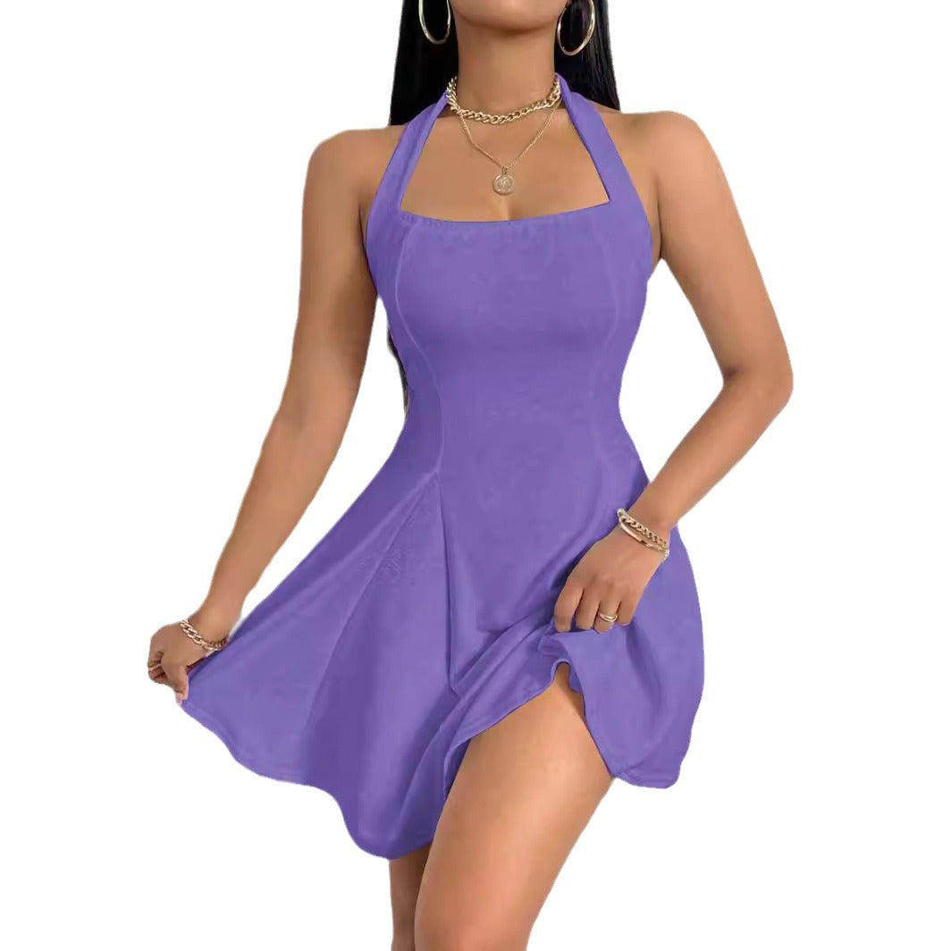 Halter Backless Sleeveless Short Dress