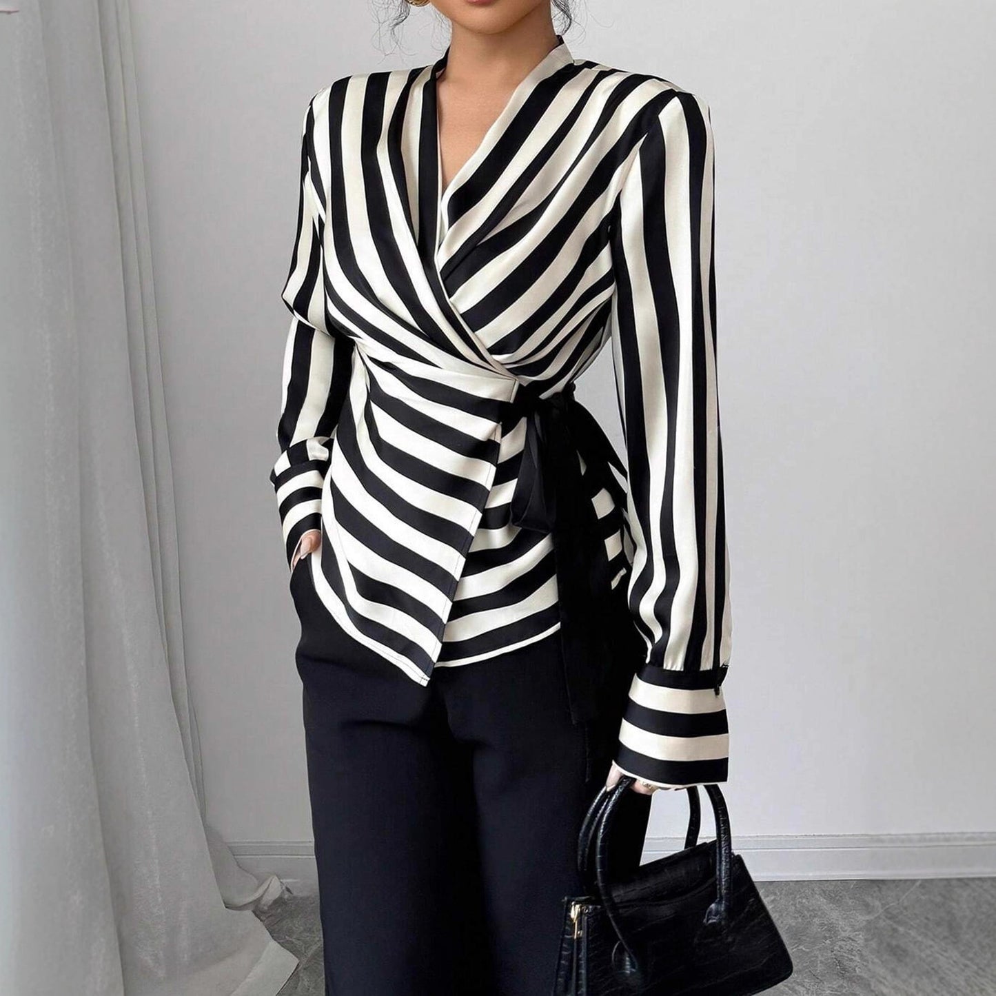 Casual Striped Long-sleeve Shirt