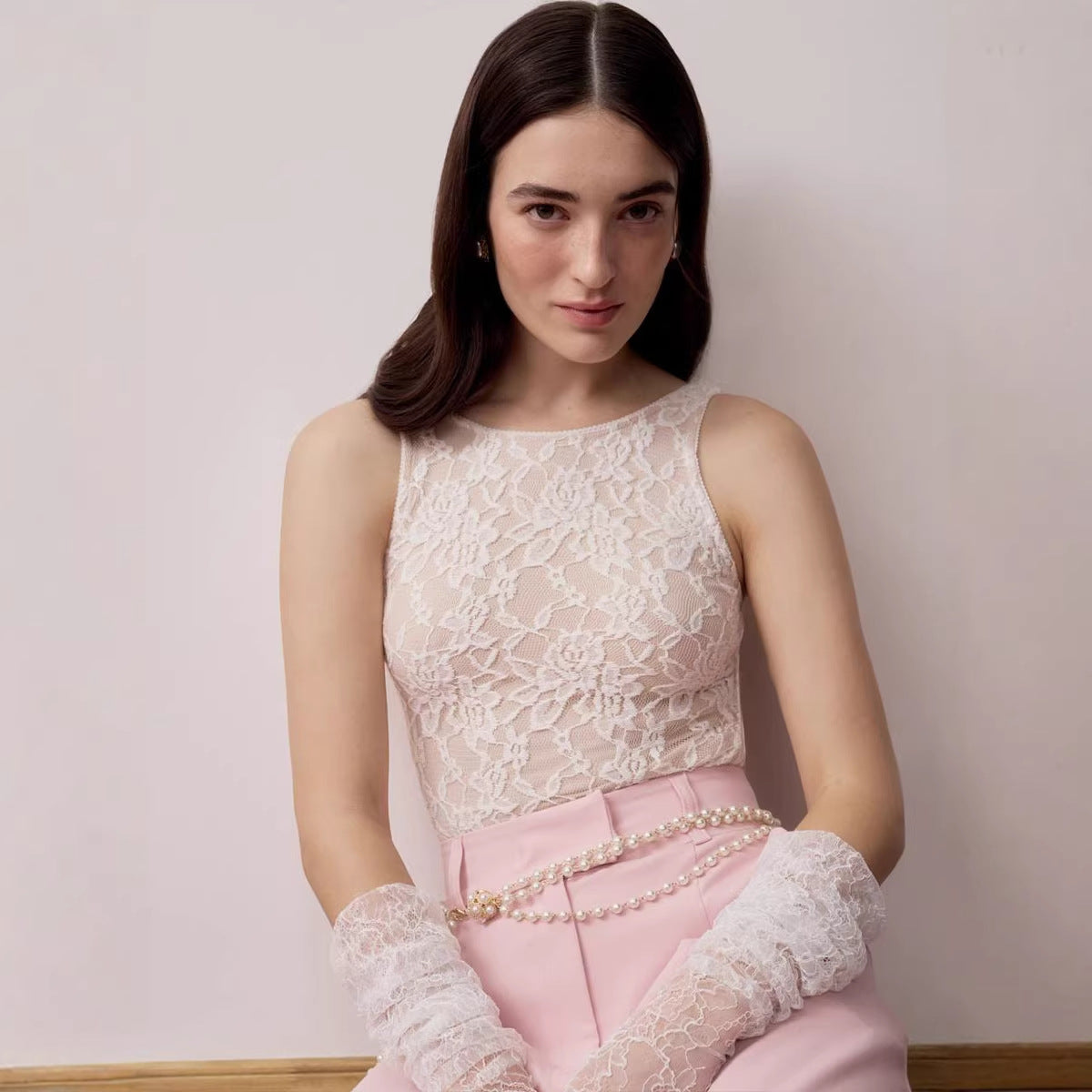 Women's Spring Summer Long-sleeve Lace Top