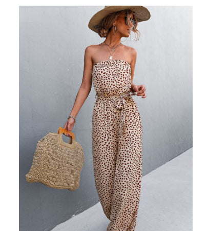 Summer Stylish Printed Bandeau Jumpsuit