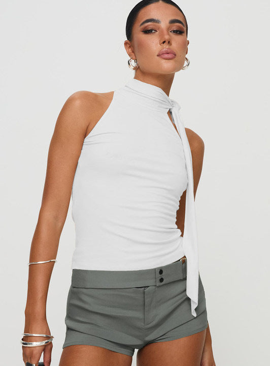 Turtleneck Bundle Ribbon Blouse