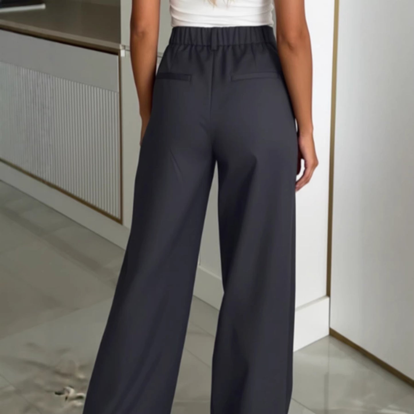 Wide-leg Casual Suit Pants