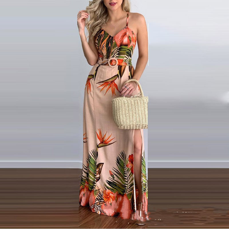 Sling Positioning Burning Flower Dress