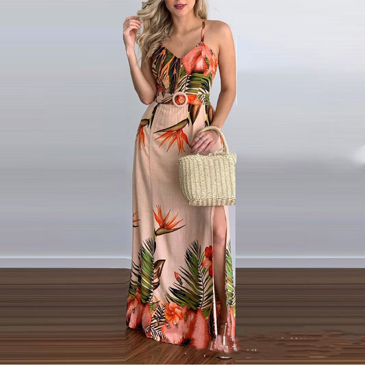 Sling Positioning Burning Flower Dress