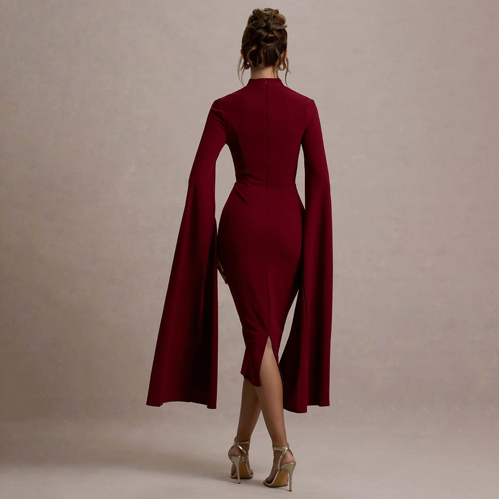 Elegant Dress Long Sleeve Split